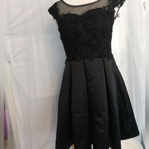 Black lace dress women's medium